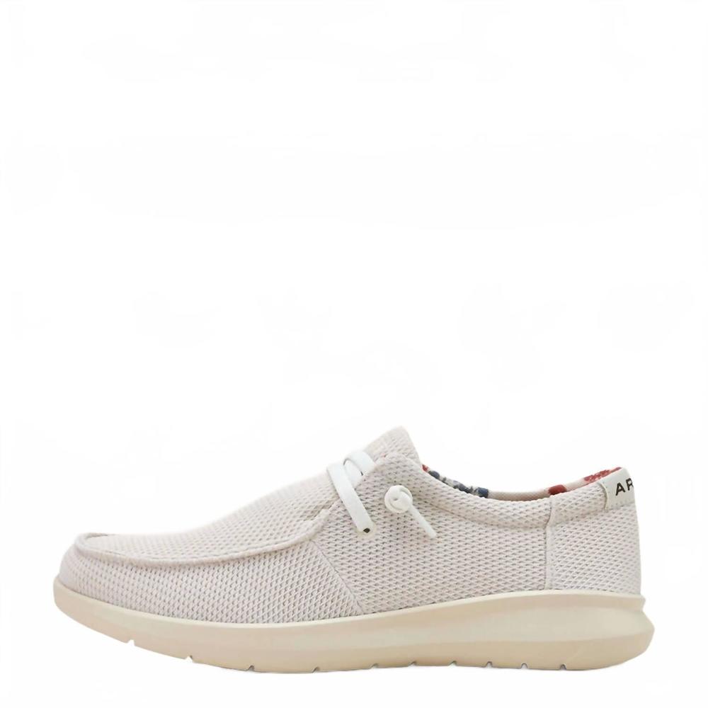 NEW ARIAT men's hilo slip-on shoes in cream mesh